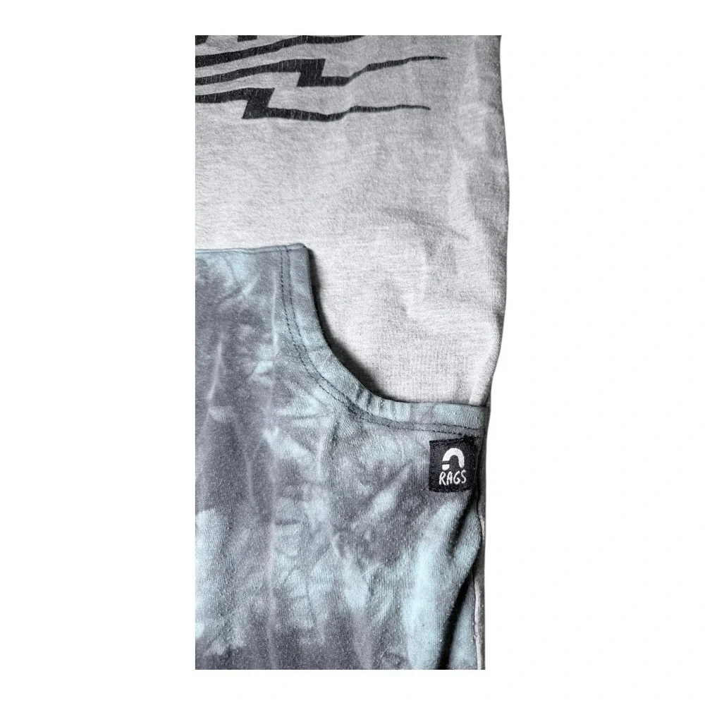 Rags to Raches Romper Kids 2T YAAAY Graphic Tie Dye Harem One Piece Short Sleeve
